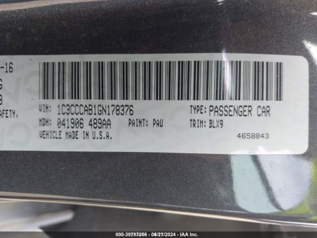 1C3CCCAB1GN178376 Chrysler 200 Limited Platinum