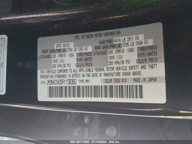 Mazda Cx-90 3.3 Turbo Preferred Plus 2024 JM3KKCHD0R1139362 Image 9