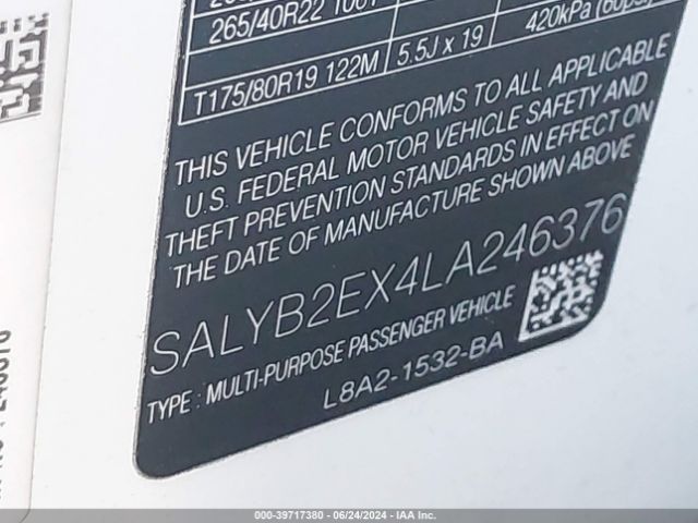 SALYB2EX4LA246376 Land Rover Range Rover Velar P250 S