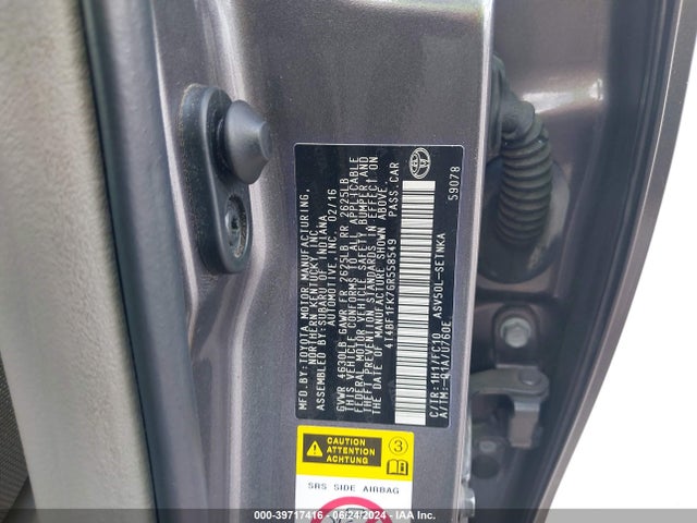 Toyota CAMRY LE 2016 4T4BF1FK7GR558549 Image 9