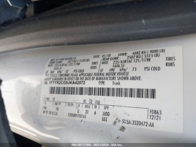1FTYR2CG9JKA42072 Ford Transit-250