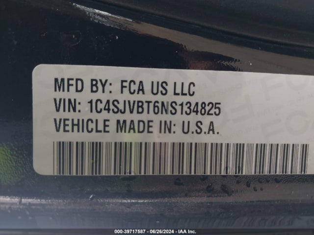 1C4SJVBT6NS134825 Jeep Wagoneer Series Ii 4x4