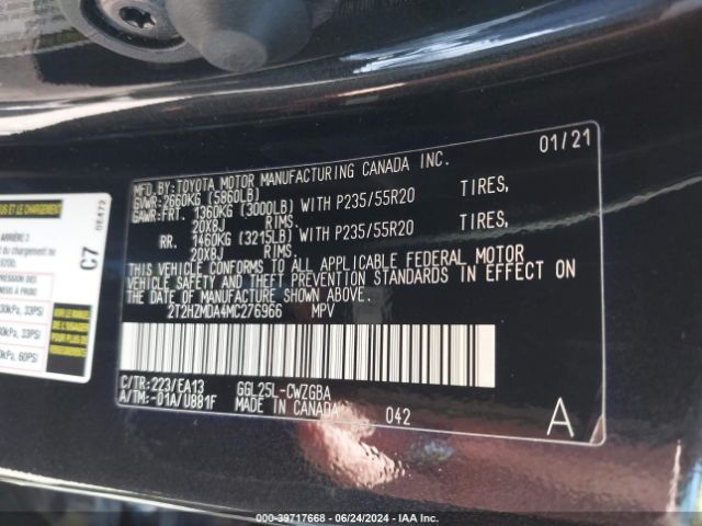 2T2HZMDA4MC276966 Lexus RX 350