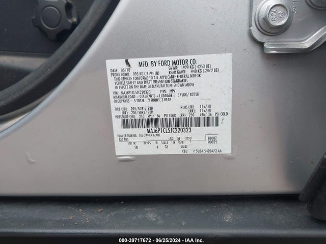 Ford Ecosport Ses 2018 MAJ6P1CL5JC220323 Image 9