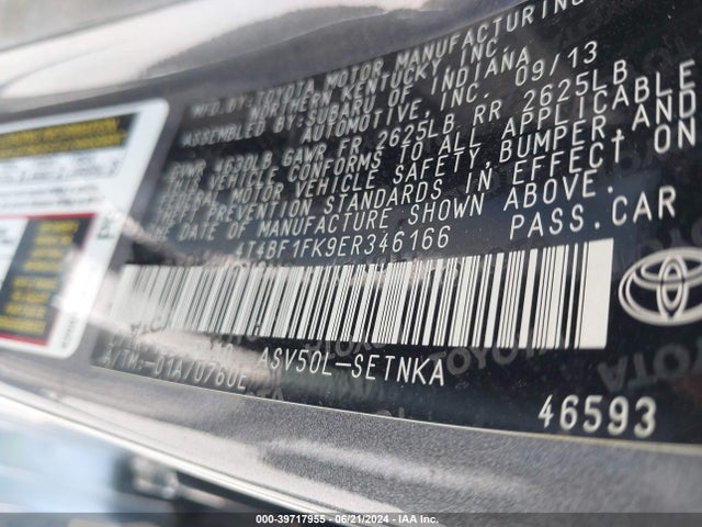 Toyota CAMRY LE 2014 4T4BF1FK9ER346166 Image 9
