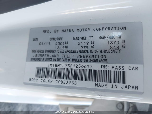Mazda Mazda3 I Touring 2015 JM1BM1L75F1256617 Image 9