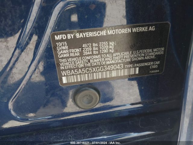 WBA5A5C5XGG349043 BMW 528I