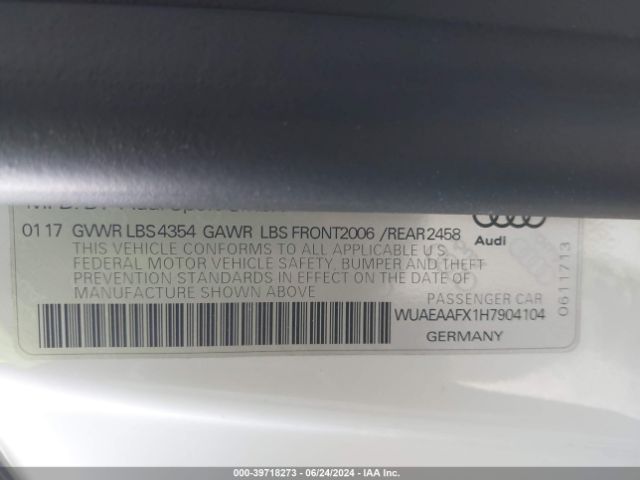 WUAEAAFX1H7904104 Audi R8 5.2 V10