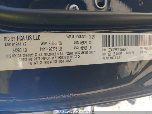 1C3CDFBB7FD336947 Dodge DART SXT