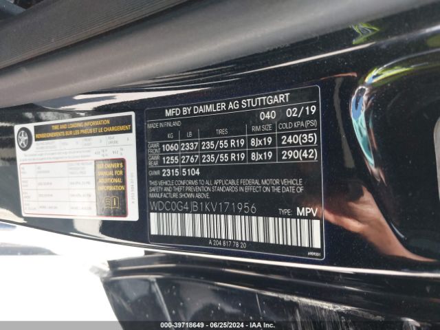 WDC0G4JB1KV171956 Mercedes-Benz GLC 300