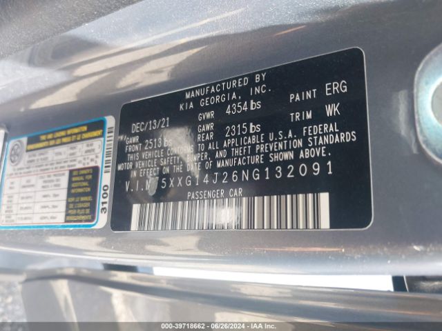 5XXG14J26NG132091 KIA K5 LXS