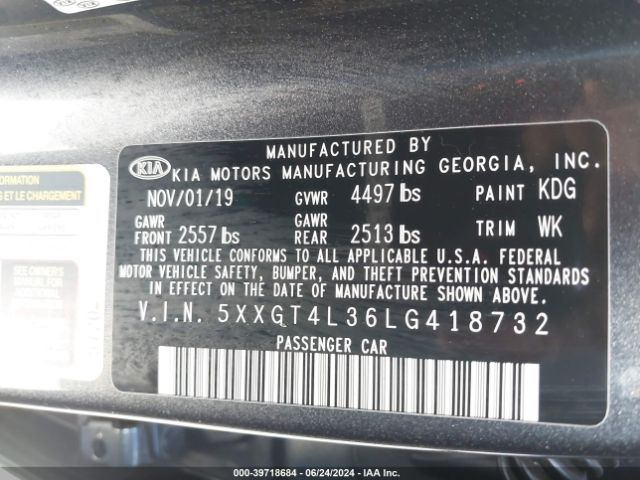 5XXGT4L36LG418732 KIA Optima Lx