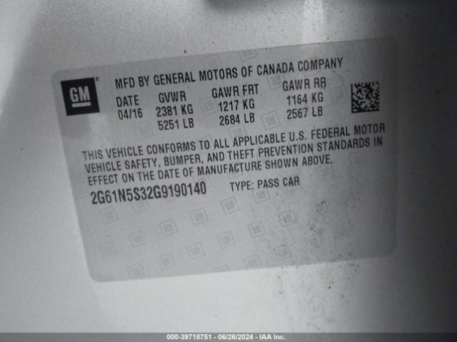 2G61N5S32G9190140 Cadillac Xts Luxury Collection