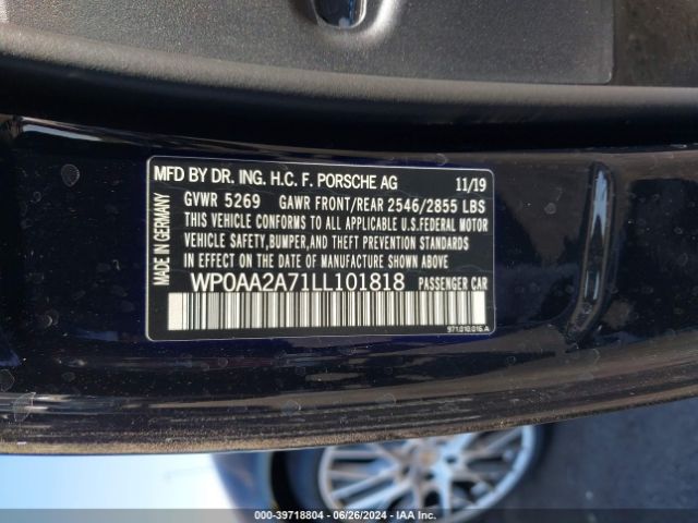 WP0AA2A71LL101818 Porsche PANAMERA 4