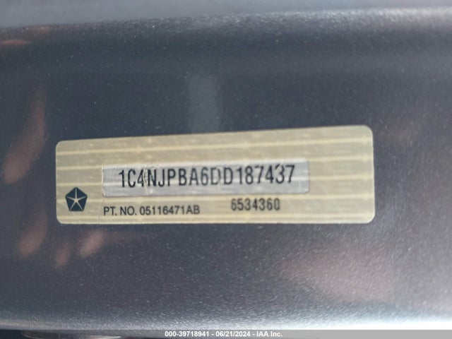 Продаж на аукціоні авто 2013 Jeep Patriot Sport, vin: 1C4NJPBA6DD187437, номер лоту: 39718941