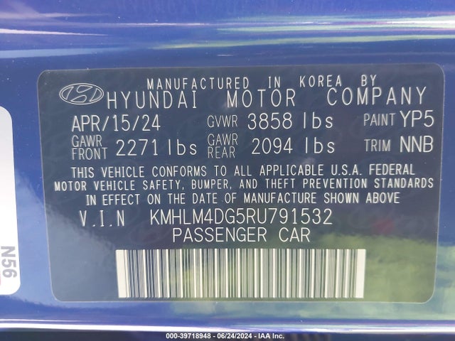 Hyundai ELANTRA SEL 2024 KMHLM4DG5RU791532 Image 9