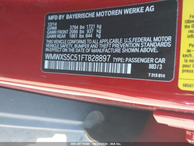 WMWXS5C51FT828897 Mini Hardtop Cooper