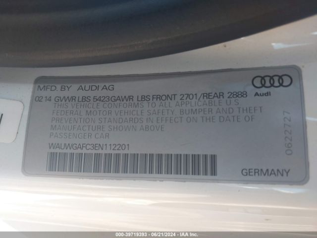 WAUWGAFC3EN112201 Audi A7 3.0t Premium Plus