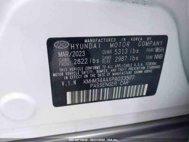 Hyundai Ioniq 6 Sel 2023 KMHM34AAXPA033577 Image 9