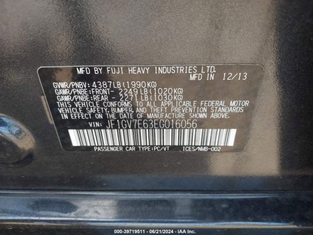 JF1GV7E63EG016056 Subaru Impreza Wrx