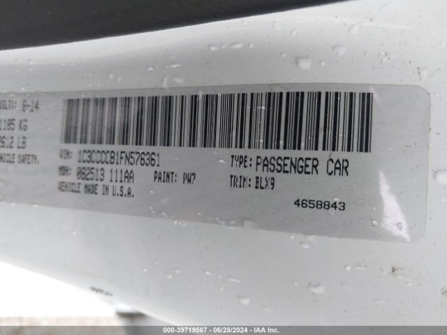 1C3CCCCB1FN576361 Chrysler 200 C