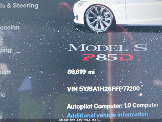 5YJSA1H26FFP77200 Tesla Model S 70d/85d/p85d
