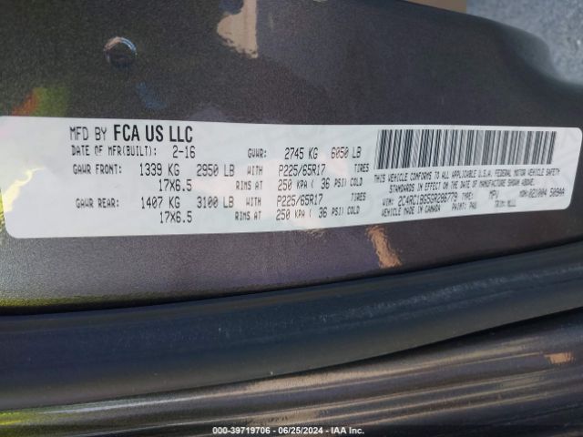 2C4RC1BG5GR286779 Chrysler Town & Country Touring
