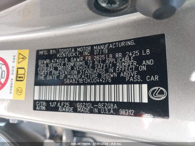 58ABZ1B13KU044276 Lexus Es 350 F Sport