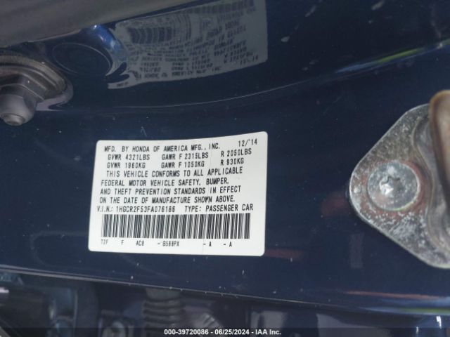 1HGCR2F53FA076186 Honda Accord Sport