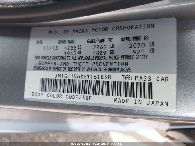 Mazda Mazda6 I Touring 2014 JM1GJ1V6XE1161858 Image 9