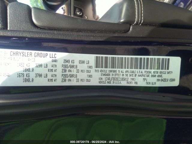 1C4RJFBG9EC185012 Jeep Grand Cherokee Limited
