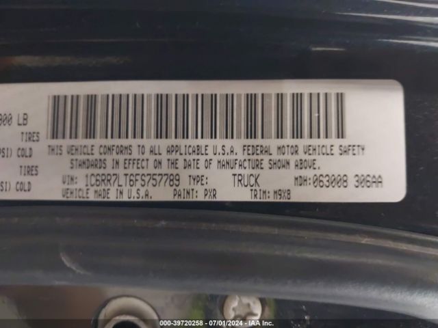 1C6RR7LT6FS757789 RAM 1500 Big Horn