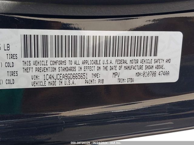 1C4NJCEA9GD665651 Jeep Compass Latitude