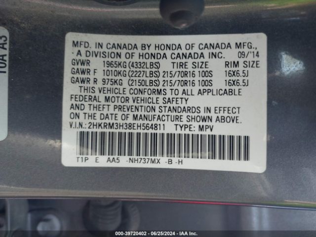 2HKRM3H38EH564811 Honda CR-V LX