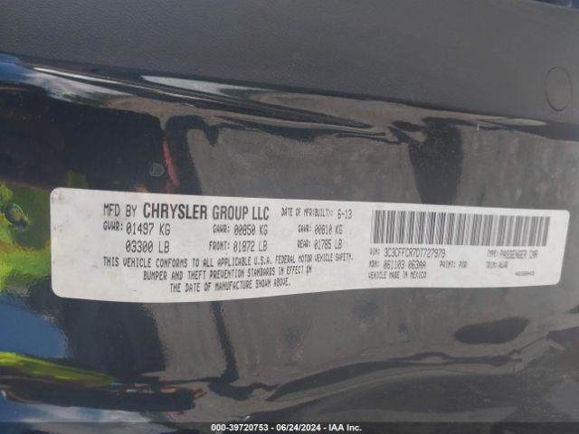 2013 FIAT 500 3C3CFFCR7DT727979 Photo 8