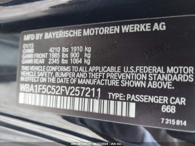 WBA1F5C52FV257211 BMW 228I
