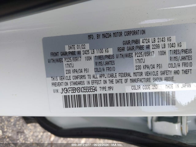 JM3KFBBM8N0568594 Mazda Cx-5 2.5 S Select