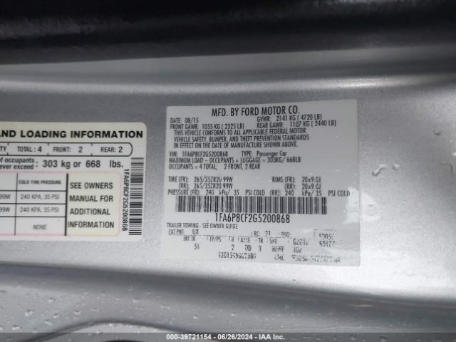 1FA6P8CF2G5200868 Ford Mustang Gt Premium