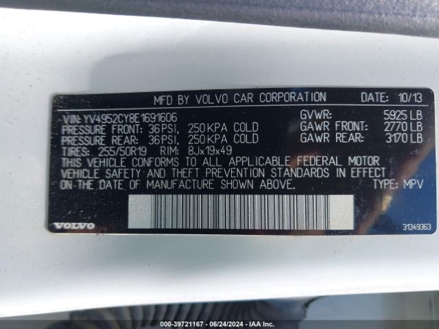 YV4952CY8E1691606 Volvo Xc90 3.2/3.2 Platinum/3.2 Premier Plus