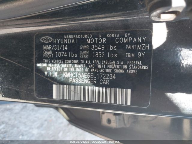 KMHCT5AE6EU172234 Hyundai ACCENT GS