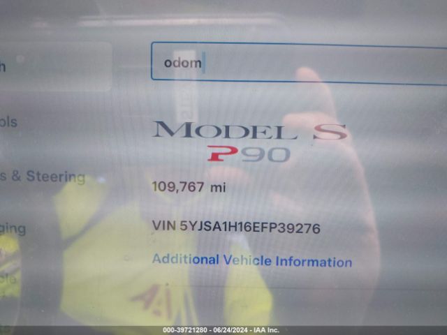5YJSA1H16EFP39276 Tesla Model S P85