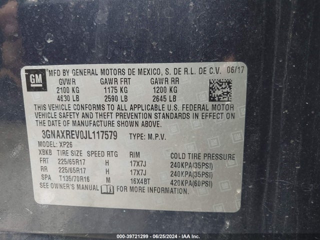 Chevrolet EQUINOX LS 2018 3GNAXREV0JL117579 Image 9
