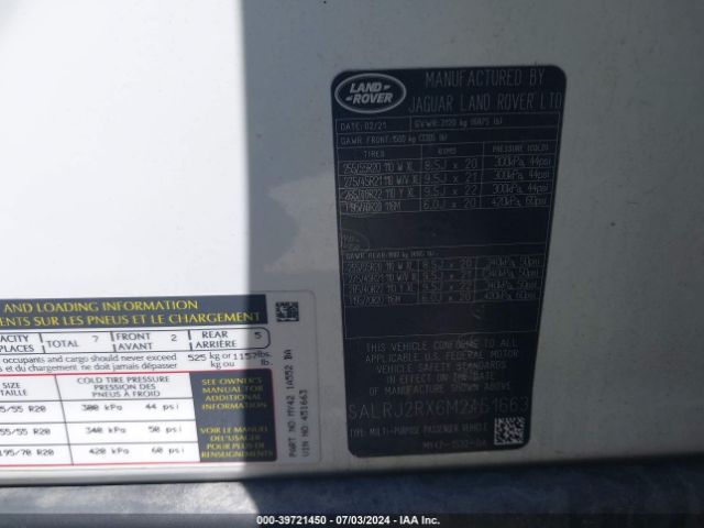 2021 LAND ROVER DISCOVERY SALRJ2RX6M2451663 Photo 8