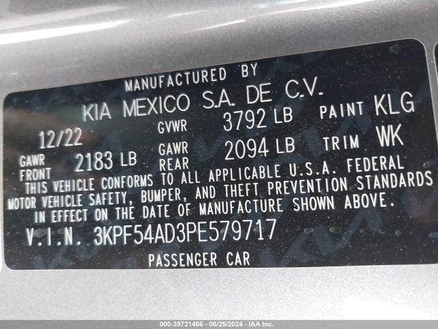 KIA Forte Gt-line 2023 3KPF54AD3PE579717 Image 9