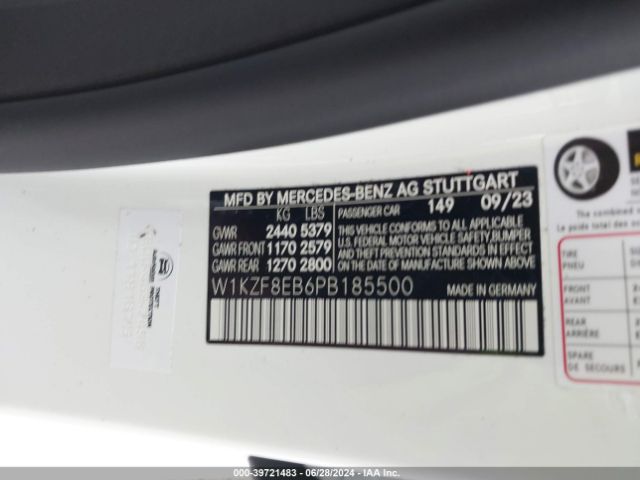 W1KZF8EB6PB185500 Mercedes-Benz E 350 4matic