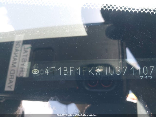 Toyota CAMRY SE 2017 4T1BF1FKXHU371107 Image 9
