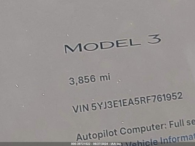 Tesla Model 3 Rear-wheel Drive 2024 5YJ3E1EA5RF761952 Image 14