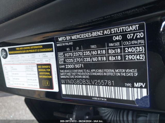 W1N0G8DB3LV255781 Mercedes-Benz GLC 300