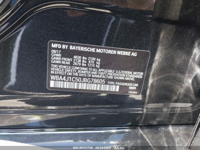 WBA4J1C50JBG78605 BMW 430i Gran Coupe