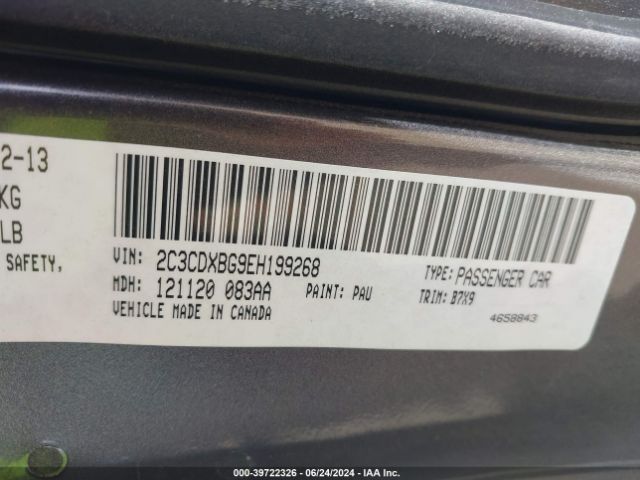 2C3CDXBG9EH199268 Dodge Charger Se